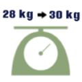 Entre 28Kg et 30Kg